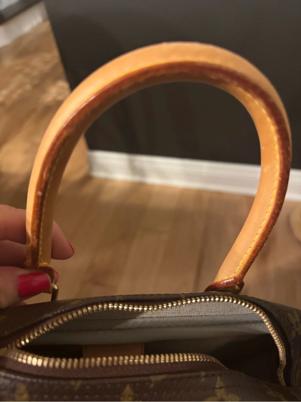Louis Vuitton Deauvulle Brown Monogram Canvas Top-Handle Bag